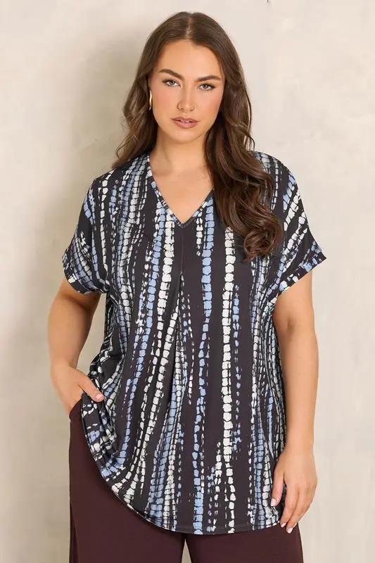 Brown Tie Dye Swing Top