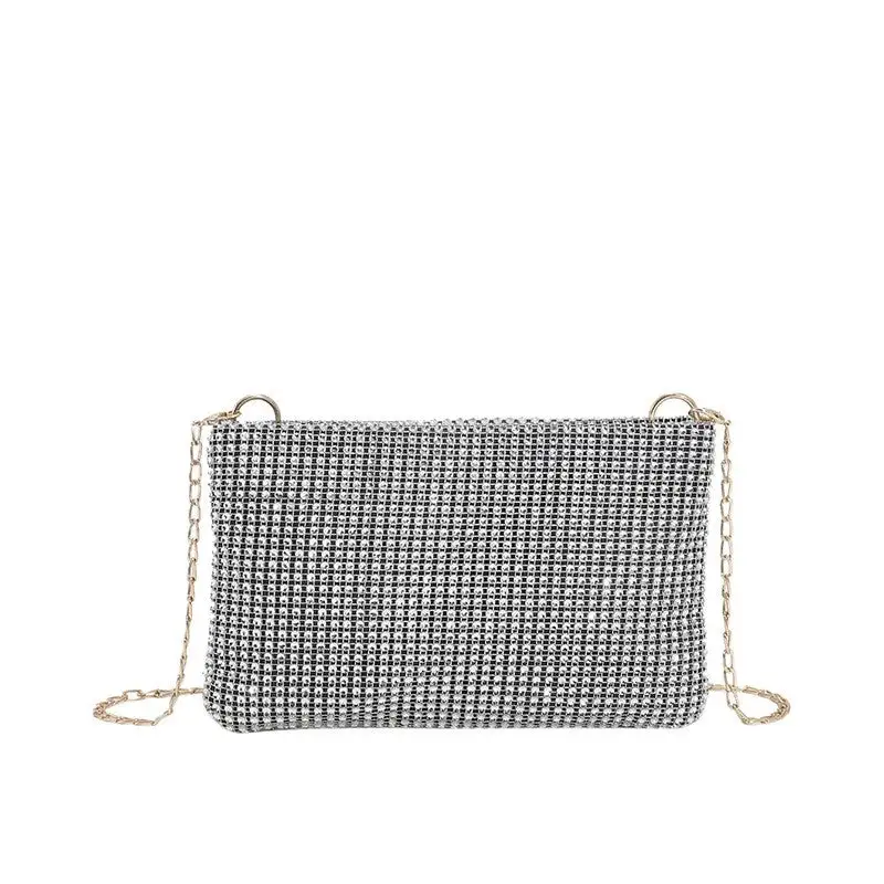 Casual Diamond Pearl Evening Clutch Bag