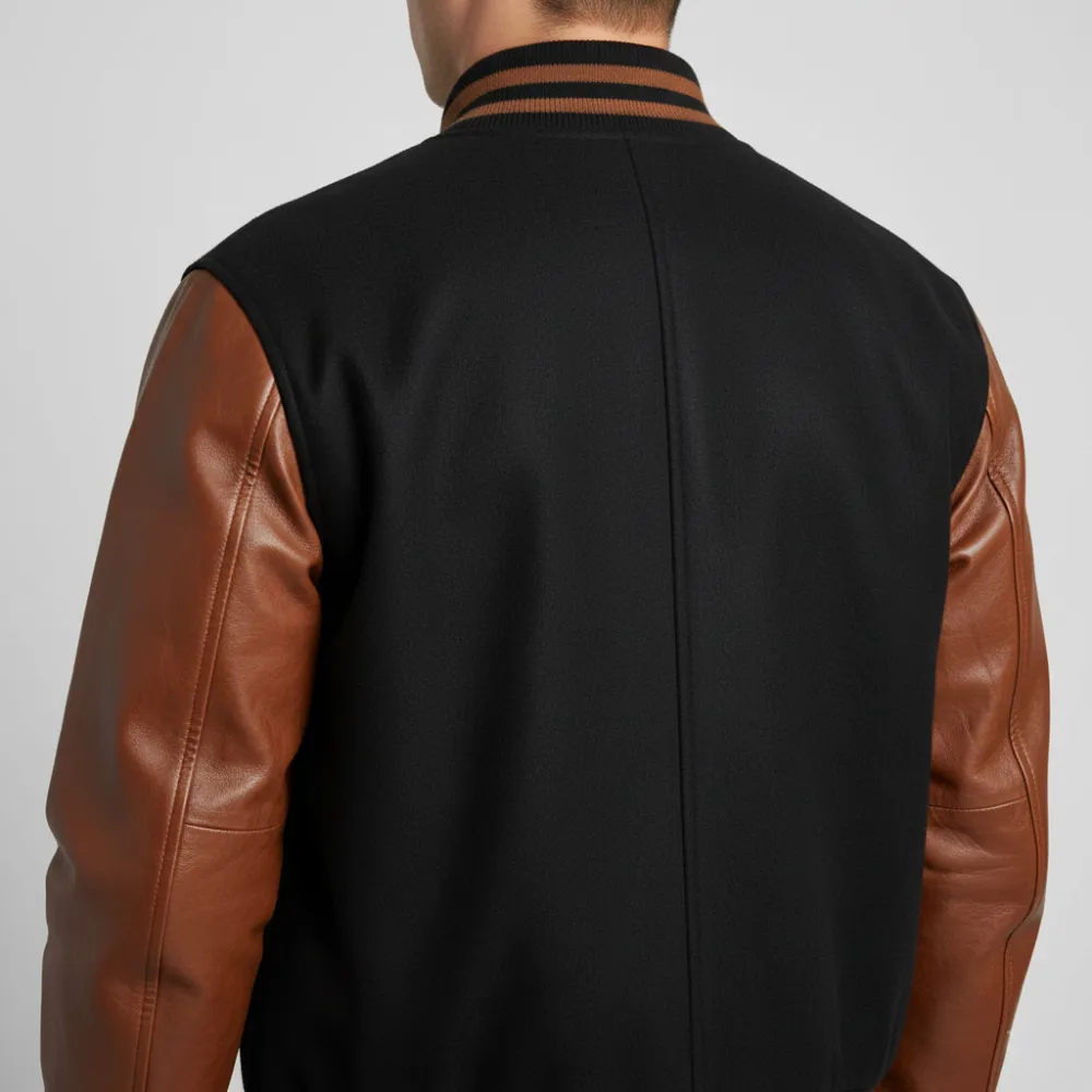 Warm Wool Leather Varsity Jacket