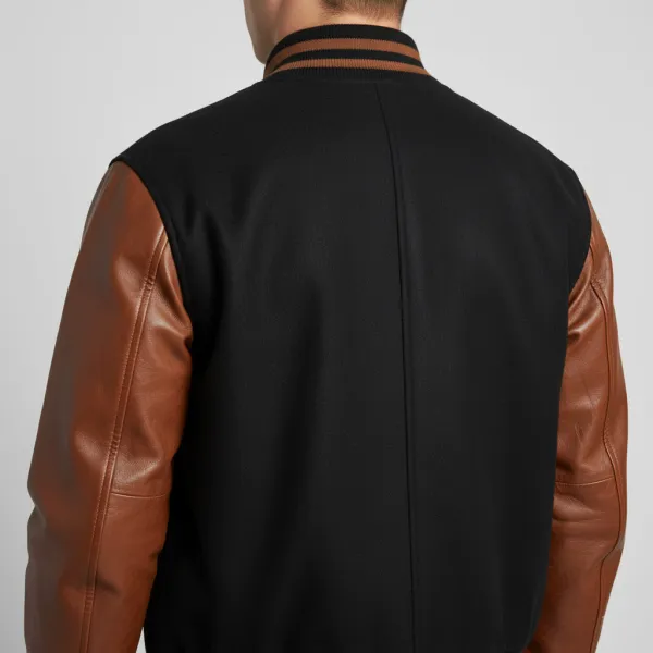Warm Wool Leather Varsity Jacket