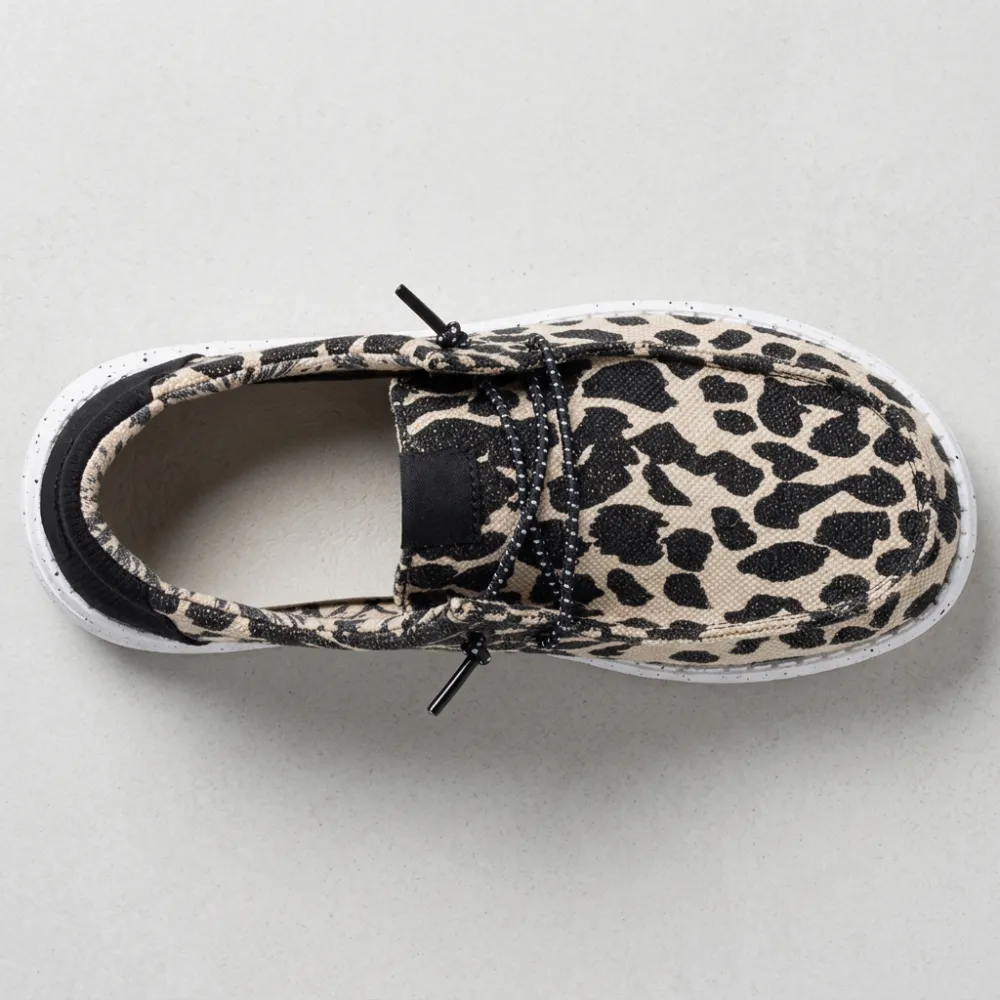 Wendy Cheetah Print Textile Slip On Shoes