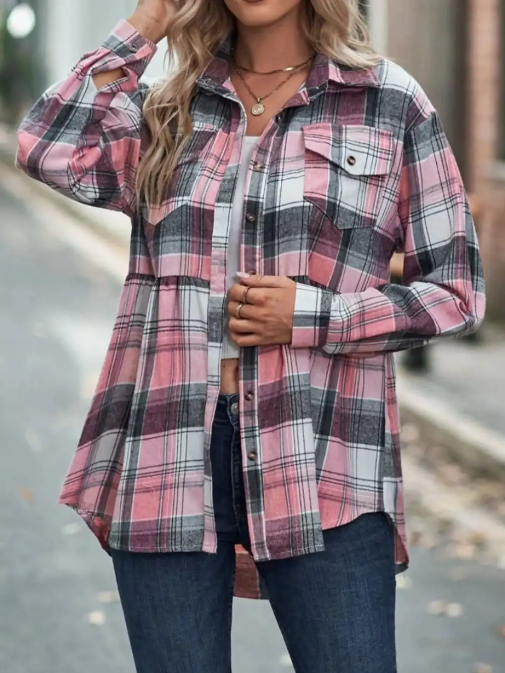 Everyday Plaid Button Down Long Sleeve Shirt