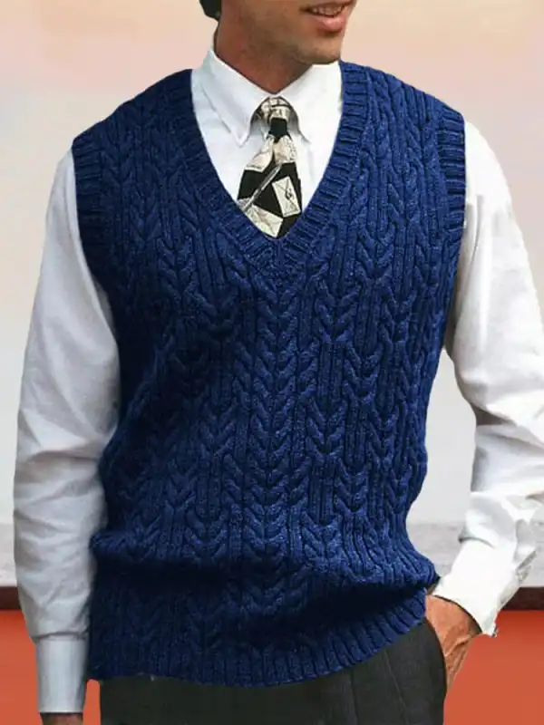 V-Neck Undershirt Business Warm Vest Sweater