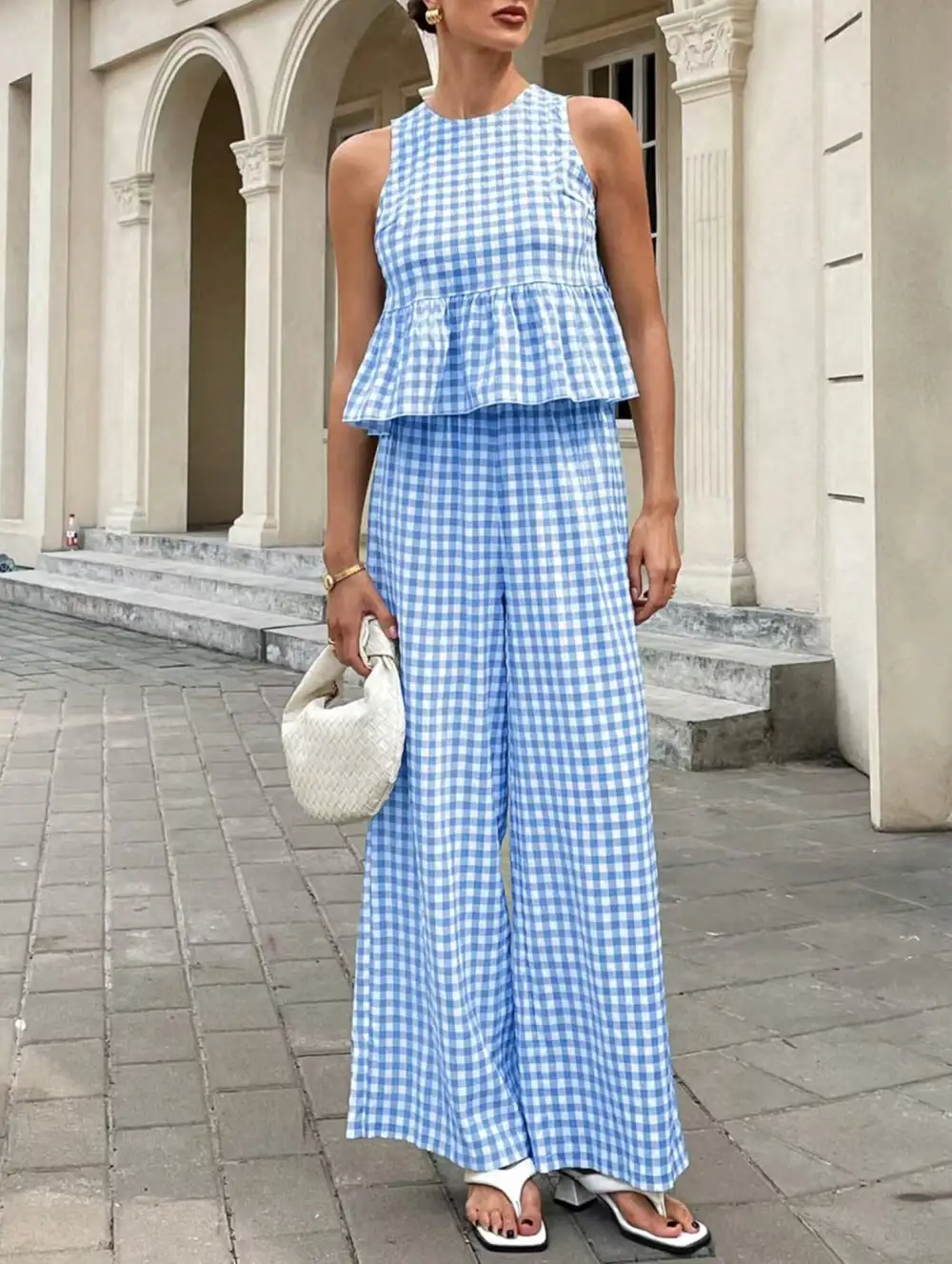 Sleeveless Top Pants Two Piece Set