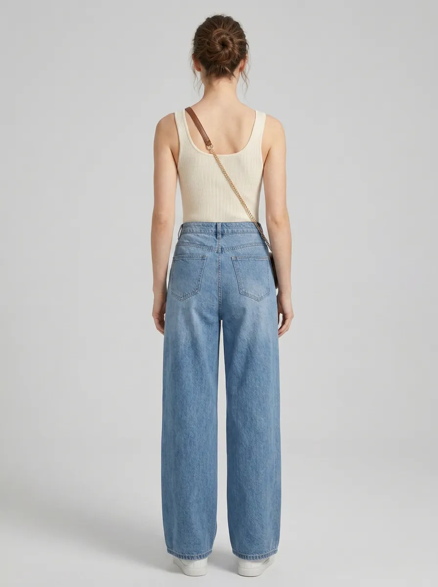 Women's Wide Leg Casual Denim Jeans