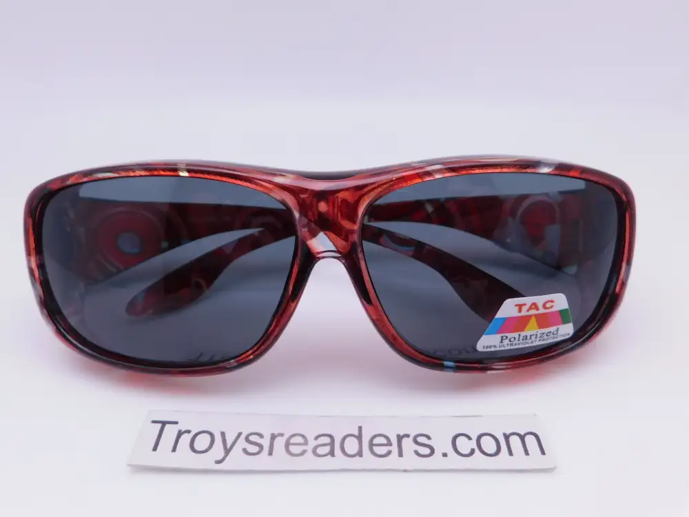 63mm Transparent Swirl Polarized Fit-Over Sunglasses