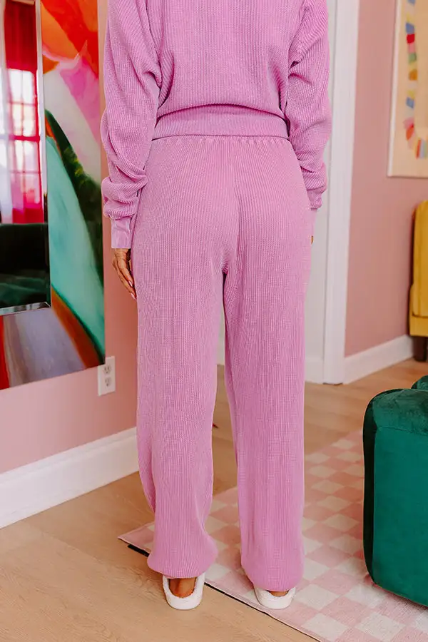Relaxed Athletic Ankle Waffle Knit Knit Jogger Pants