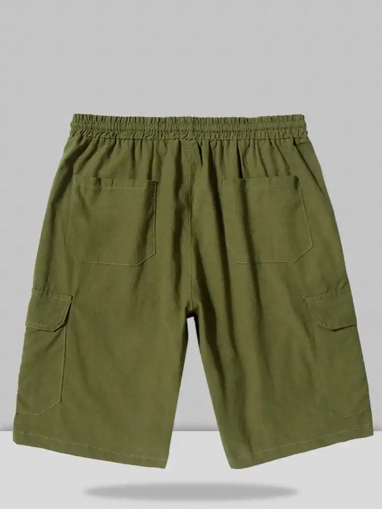 Linen Look Pants With Pockets