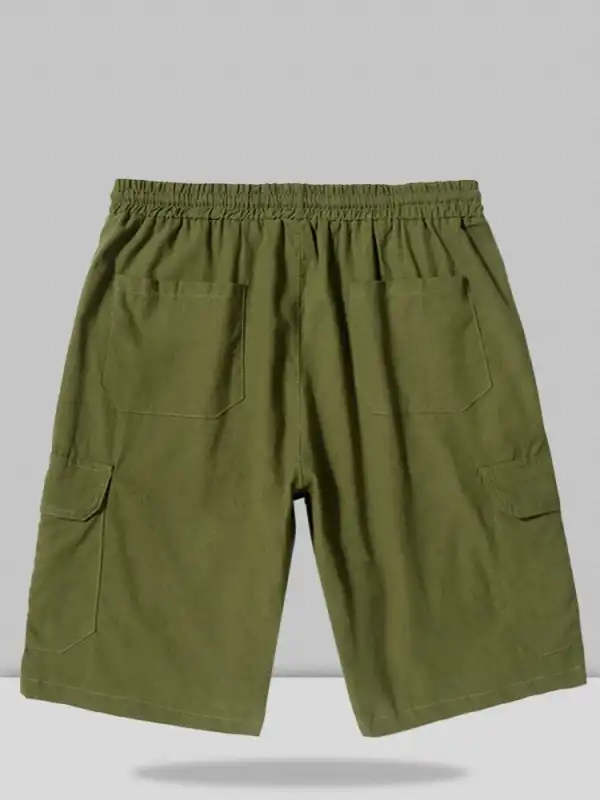 Linen Look Pants With Pockets