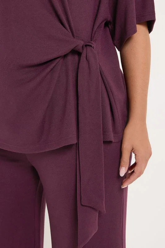 Purple Side Knot Soft Touch Top detail 3