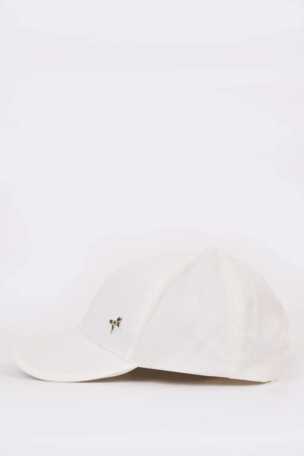 Metallic Bow-Decorated Baseball Cap