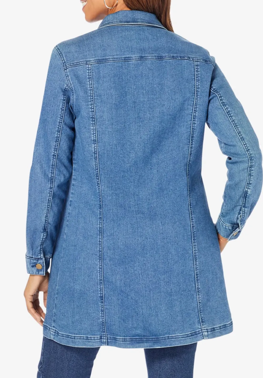 Solid Color Denim Jacket