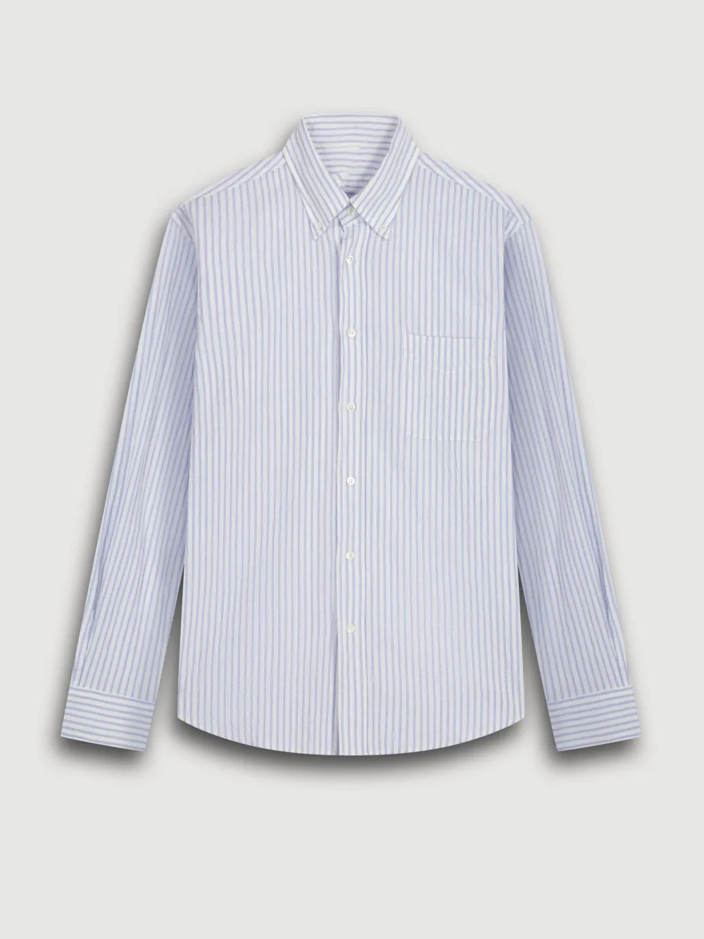 Casual Soft And Comfortable Blue And White Striped Shirt