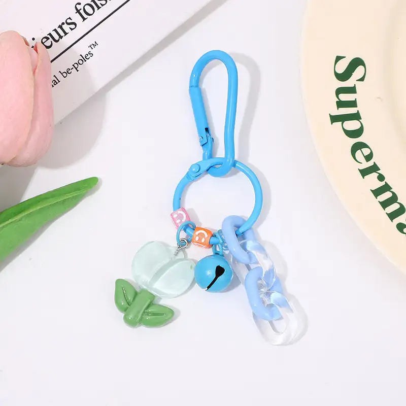 Resin Tulip Keychain Ins Style Bag Charm