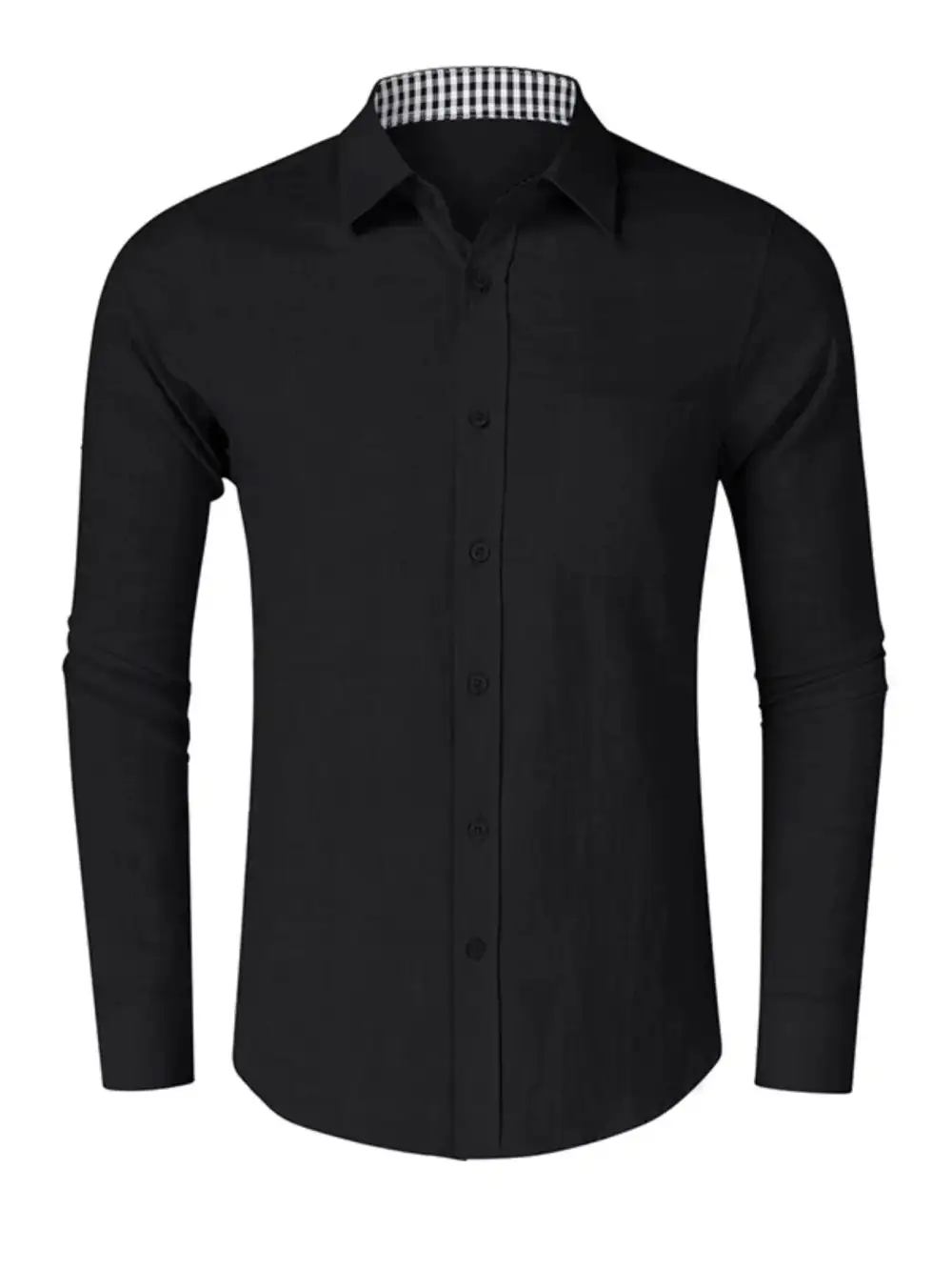 Linen-Blend Button-Down Shirt
