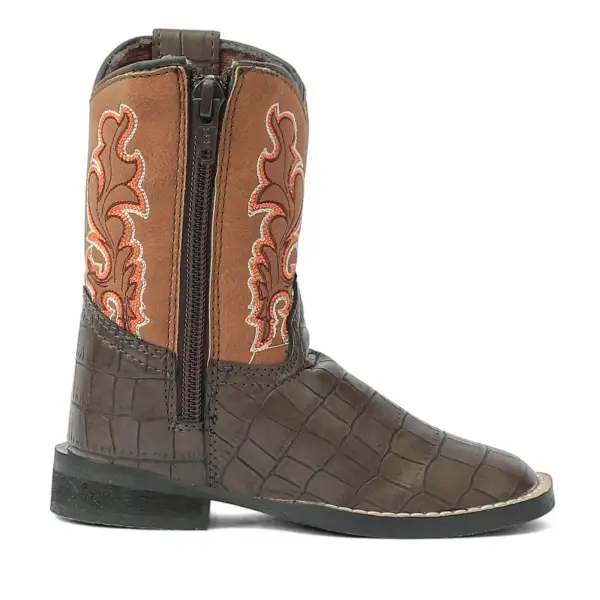 Structured Round Toe Men's Western Boots