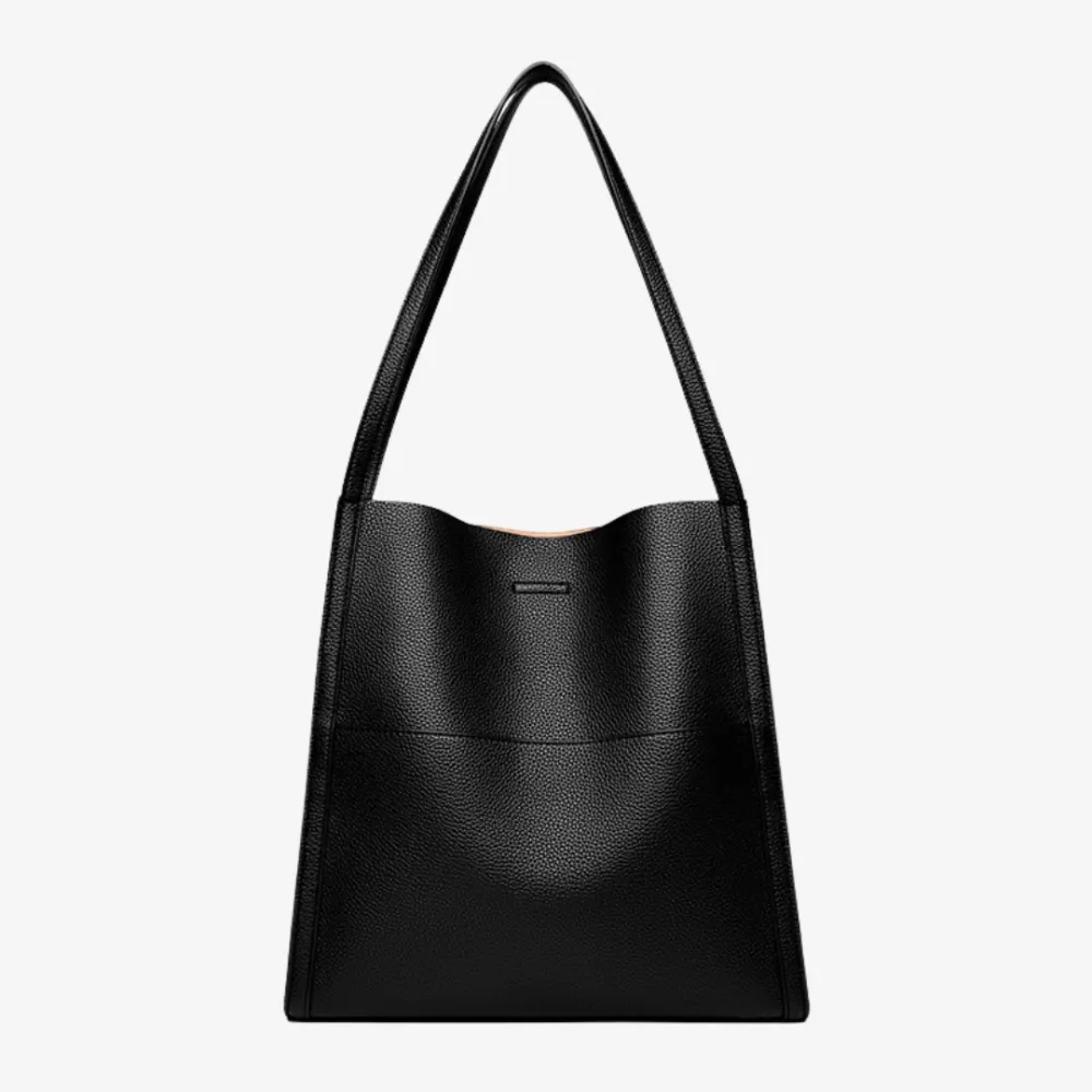 Clean Line Leather Shoulder Bag