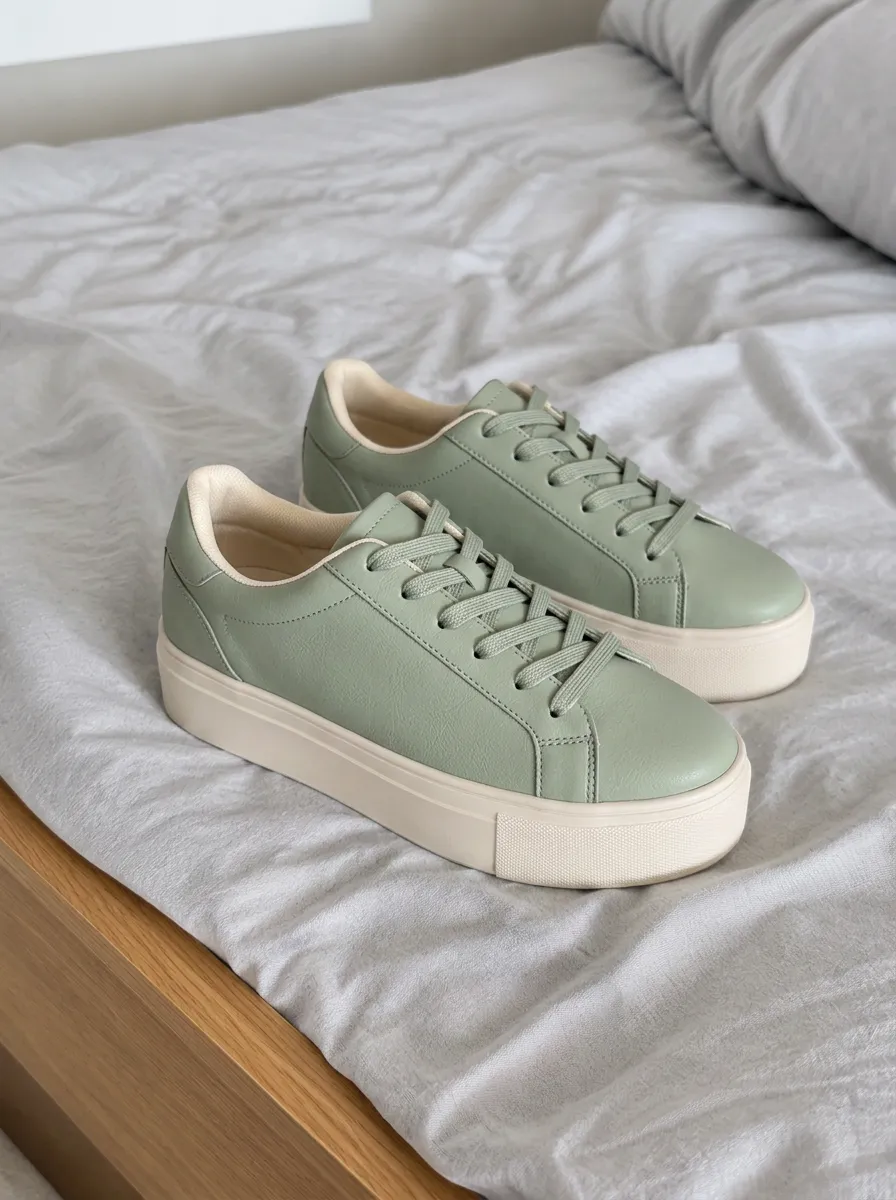 Women's Minimalist Retro-Inspired Platform Skate Shoes