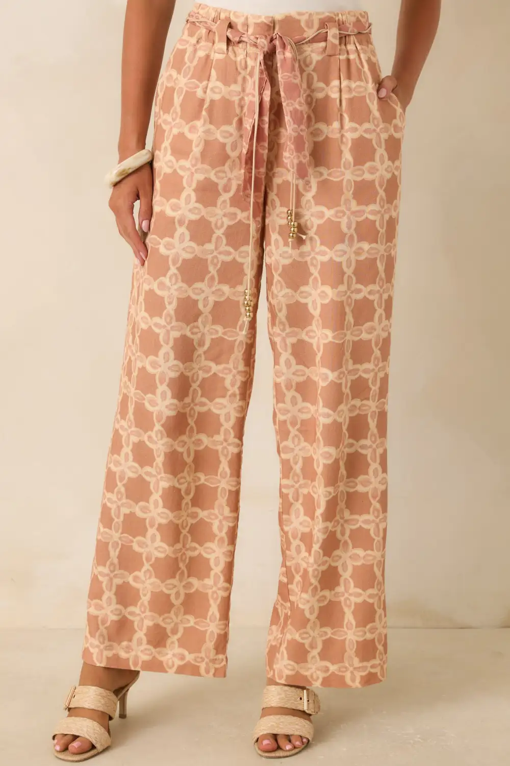 Printed Wide Leg Pants