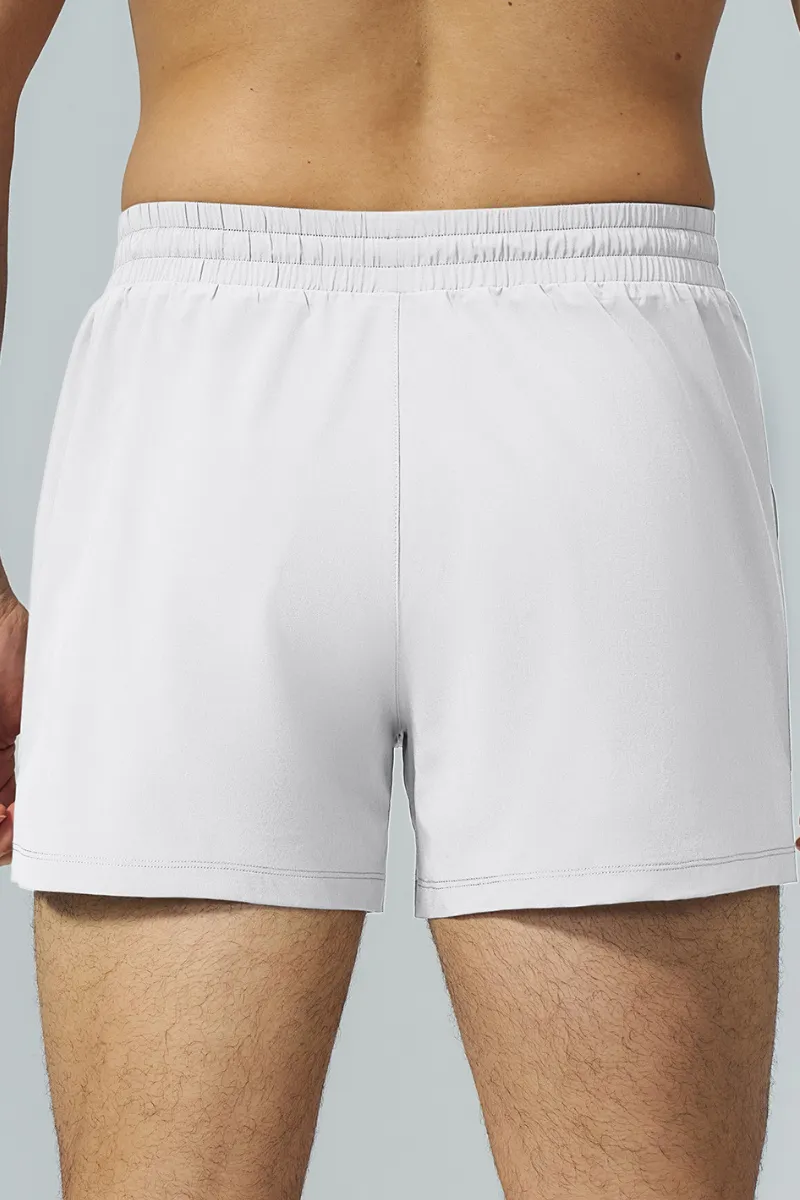 Breathable Drawstring Side Pocket Athletic Shorts