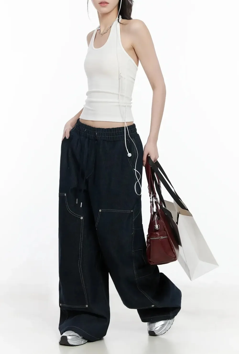 Sleeveless Halter Neck Tank Top