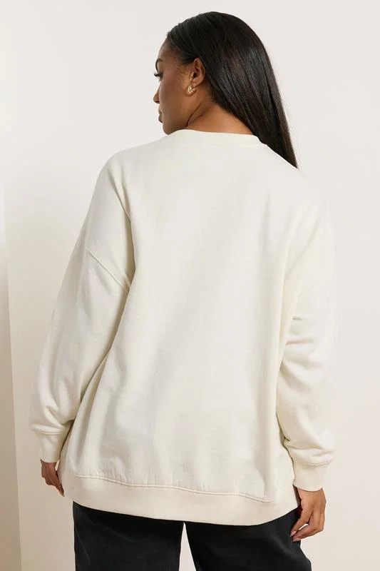 Cream 'Paris' Heart Sweatshirt detail 2