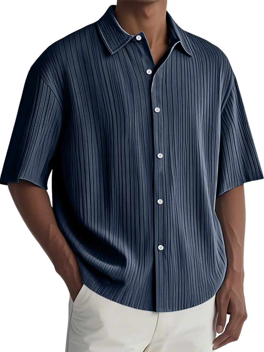 Clean Cut Short Sleeve Button Front Shirt