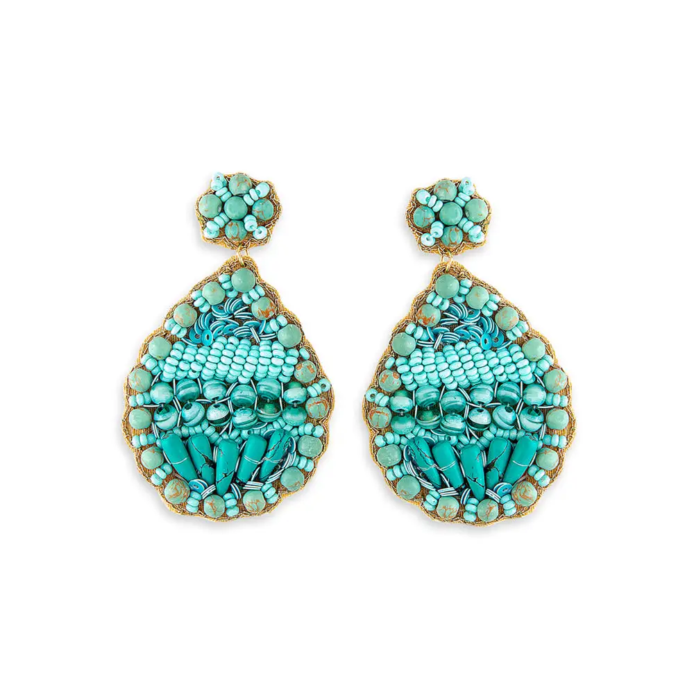 Refined Lively Artful Beaded Earrings
