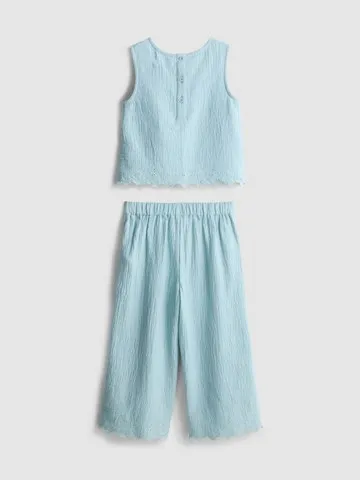 1.5-9yrs | Sleeveless Blouse and Trousers Set