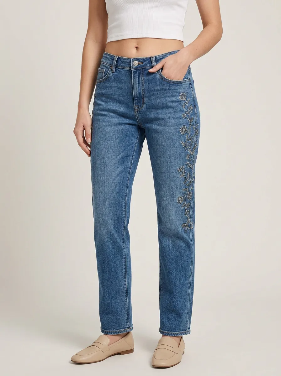 Versatile Straight Leg Relaxed Jeans