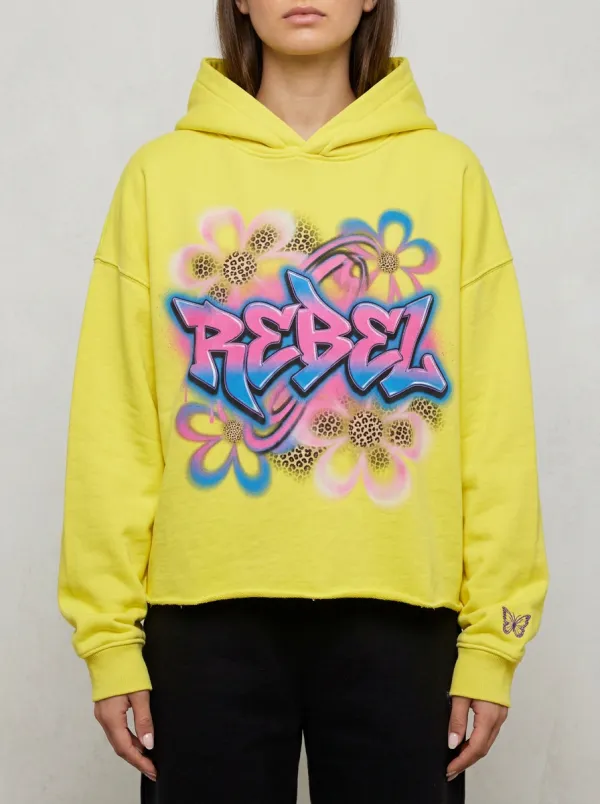 Unisex Urban Streetwear Graffiti Leopard Floral Hoodie