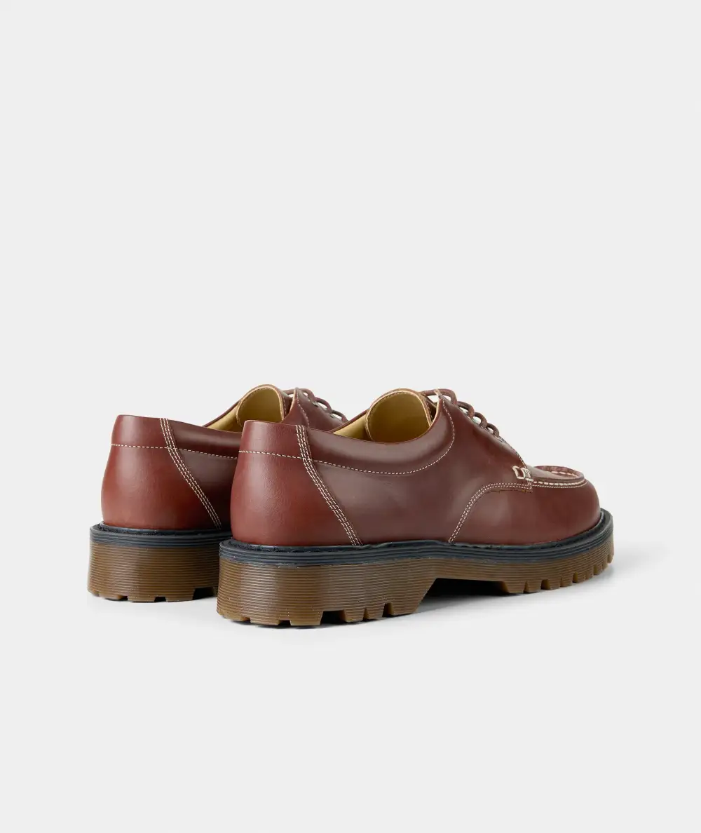 Leather Moc Toe Shoes
