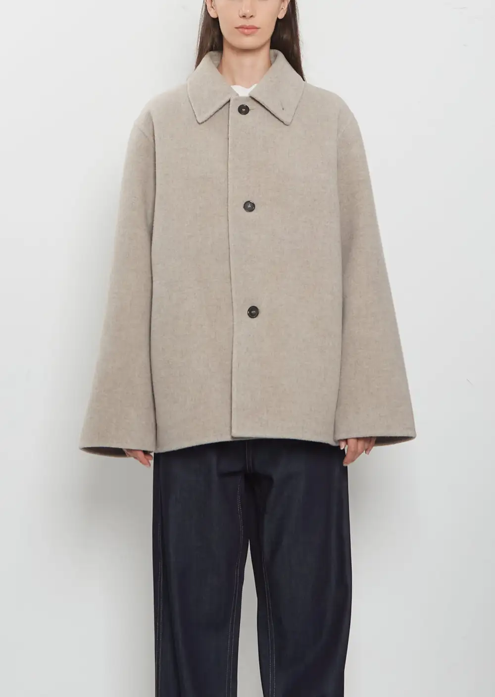 Women's Double Face Single Breasted Longline Coat