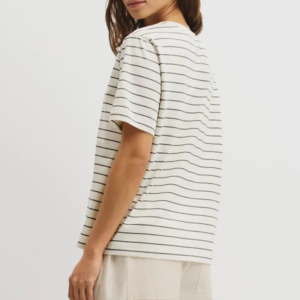 Women's V Neck Striped T-Shirt