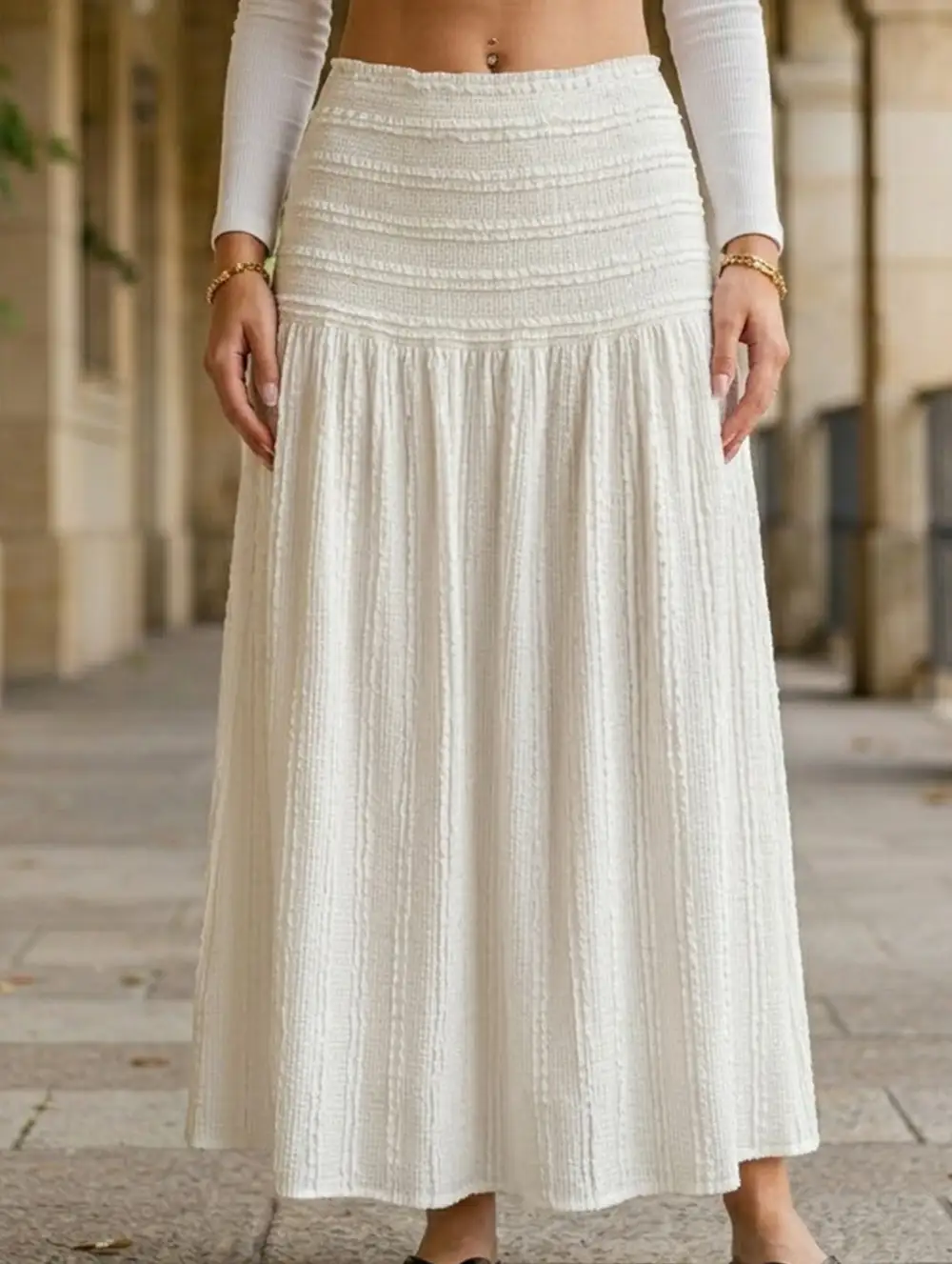 A-Line Midi Skirt