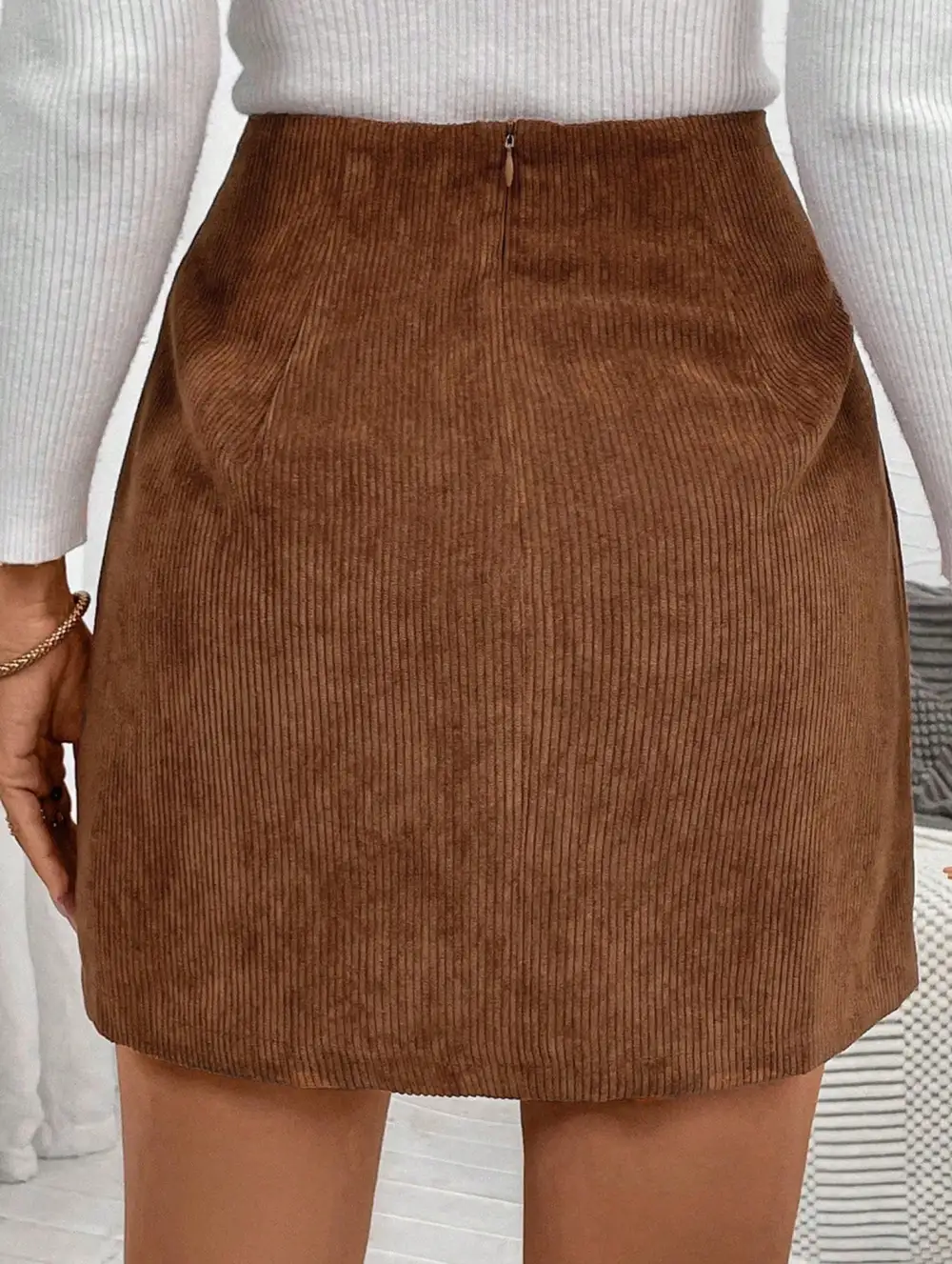 Asymmetric A-Line Mini Skirt