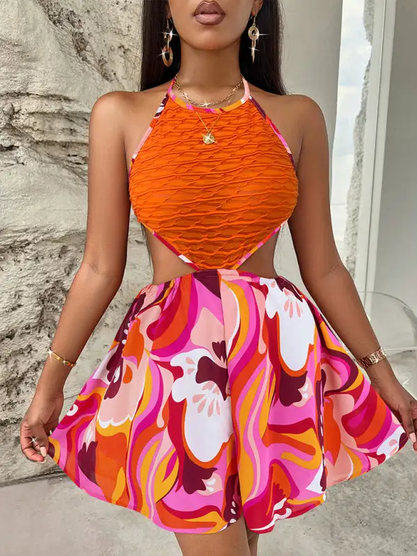 Hollow Bright Halter Jumpsuit