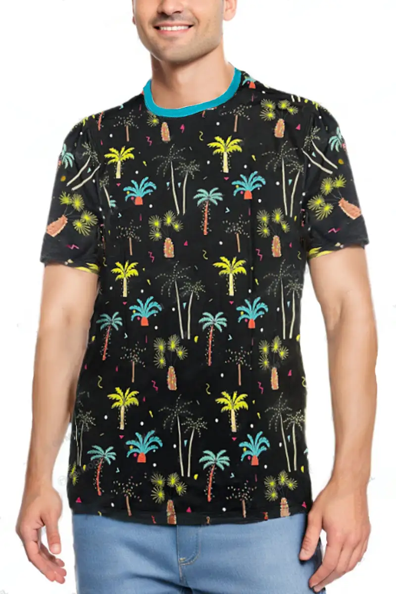 Neon Palm Print