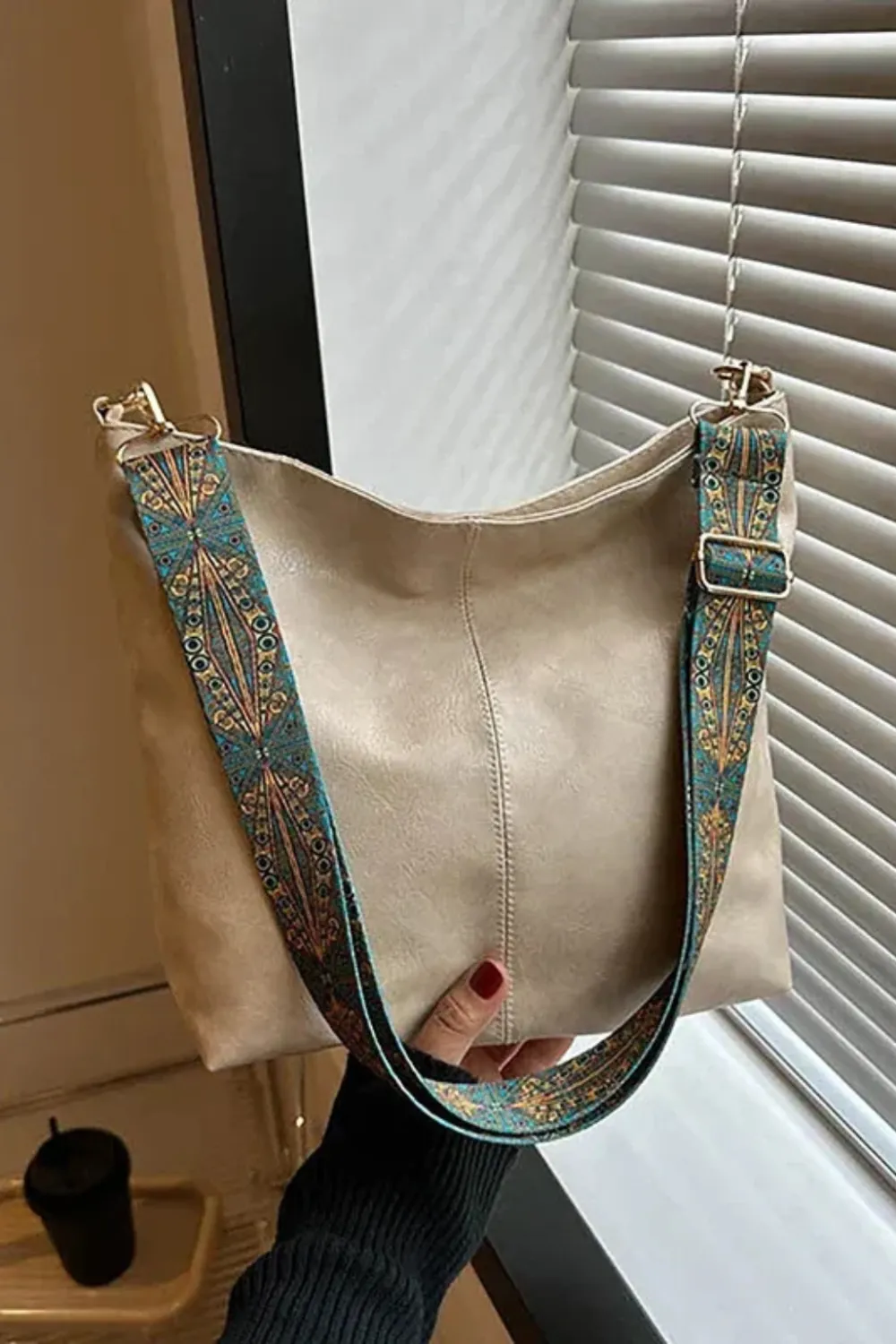 Leather Crossbody Shoulder Bag Adjustable Strap