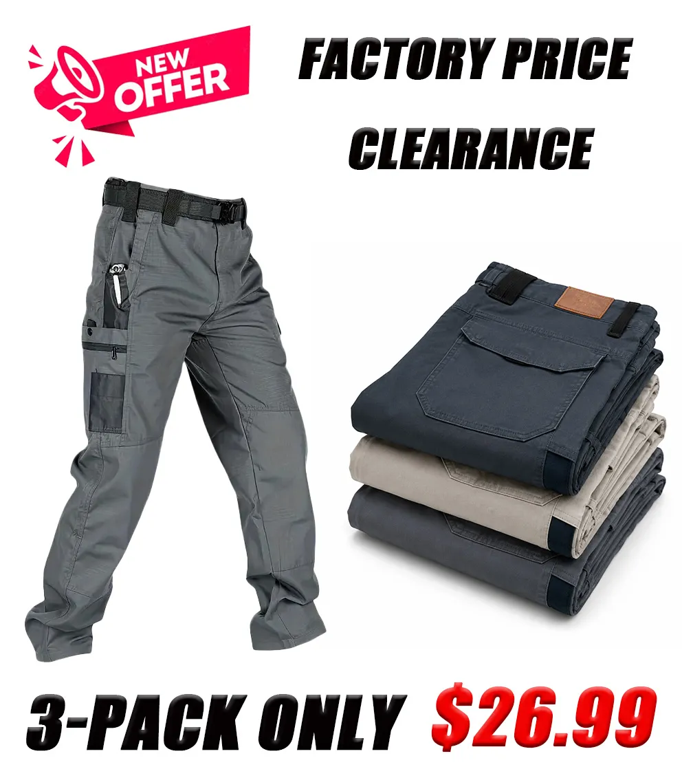 Men's Solid Color Tactical Work Pants