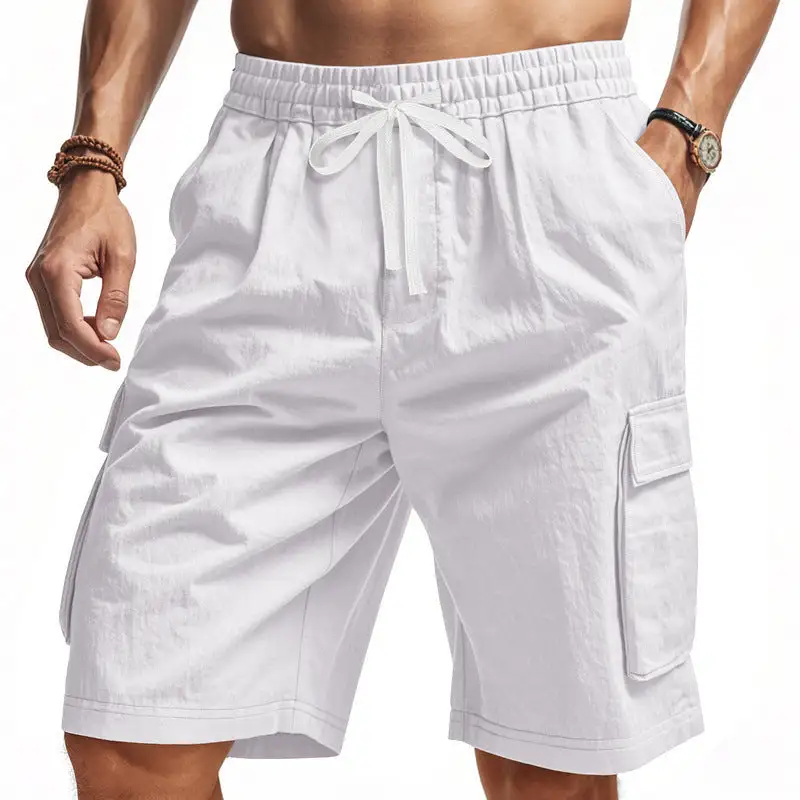 Men's Comfortable Multi Pocket Cargo Shorts for Travel and Leisure