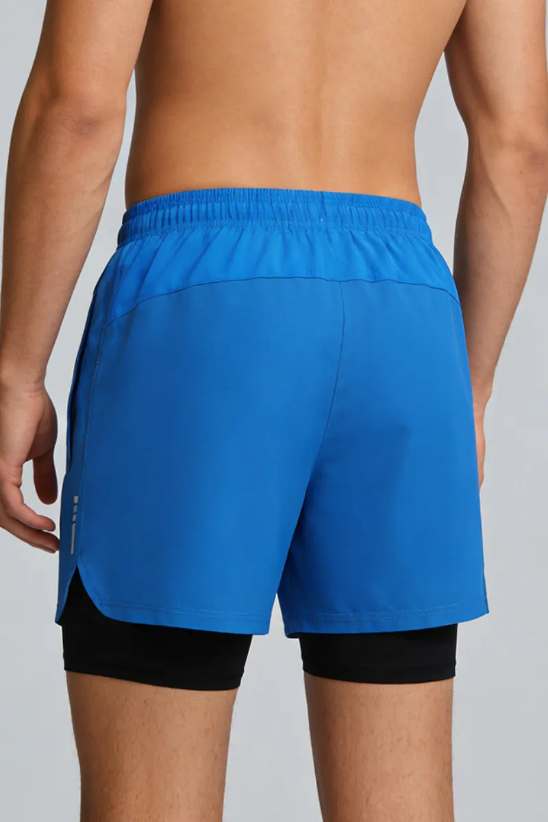 Drawstring Dual Layer Lightweight Athletic Shorts
