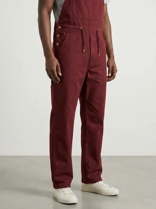 Men's Casual Utility Olive Green Cotton Overalls
