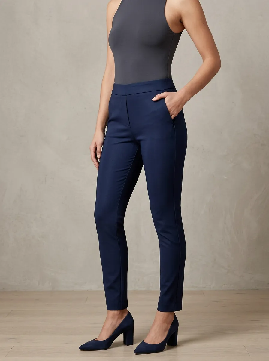 Effortless Women's Stretch Mid-Rise Pants