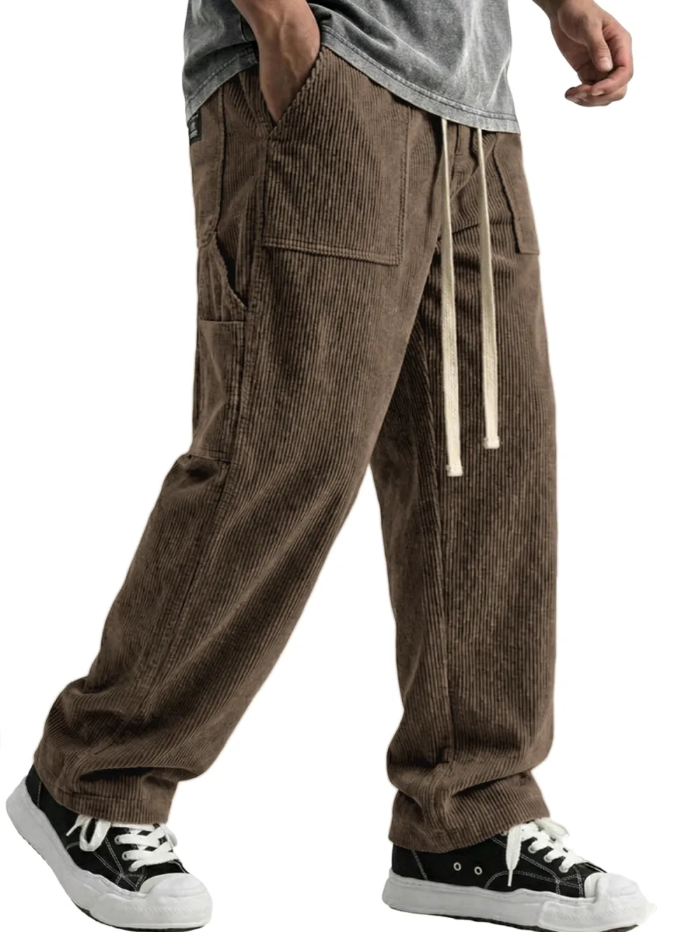 Relaxed Corduroy Pocket Trousers