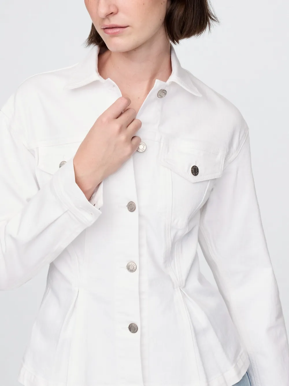 Pleated Button Jacket