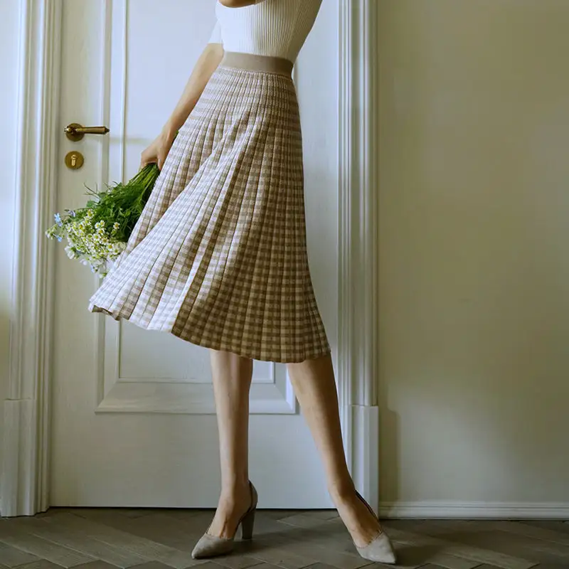 Subtle Everyday Everyday Casual Plaid Skirt