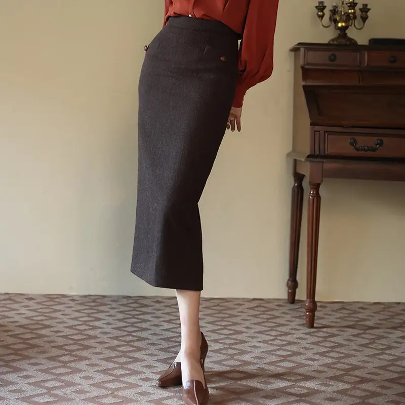 Minimal Relaxed Everyday Casual Polyester Skirt