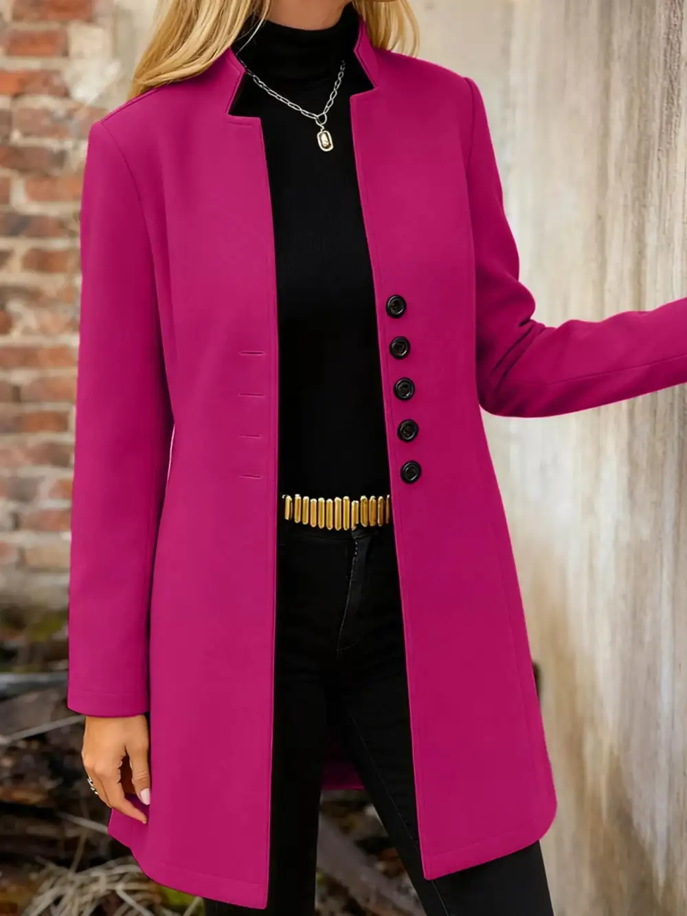 Button-down Longline Outerwear