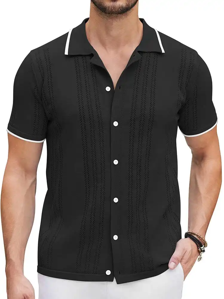 Casual Breathable Knit Shirt